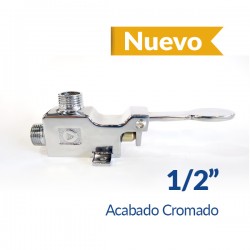 Válvula de Pedal en Latón Cromado 1/2
