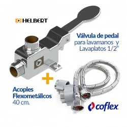 Válvula de Pedal en Latón Cromado 1/2