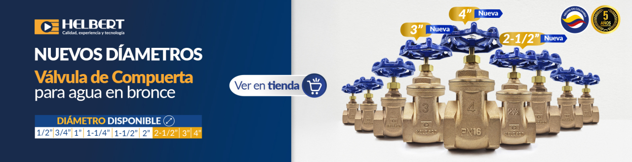 Nuevos diámetros compuerta