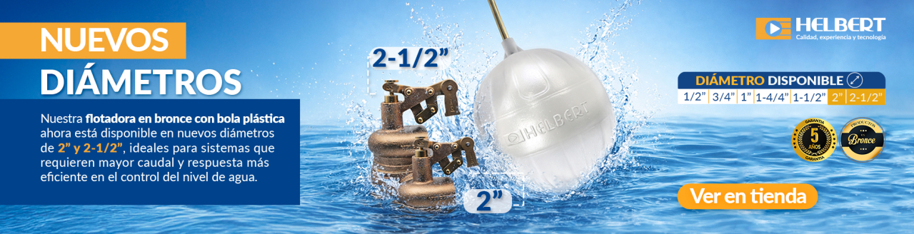 Nueva flotadora en bronce  con bola plastica