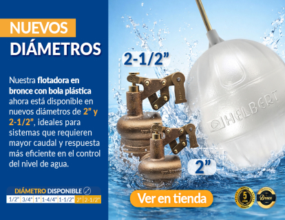 Nueva flotadora en bronce  con bola plastica